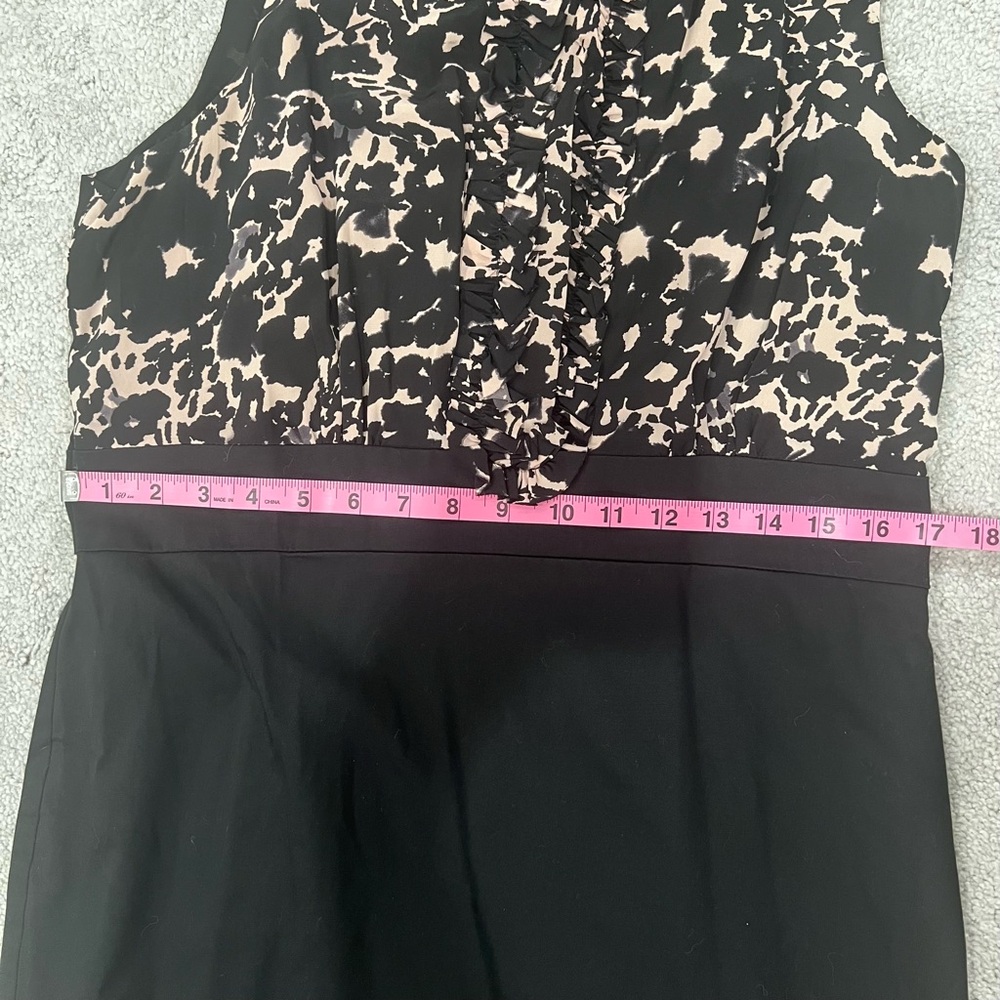 Taylor Women’s Sz 14 Black and Cream Sleeveless Cocktail Dress - Picture 6 of 9